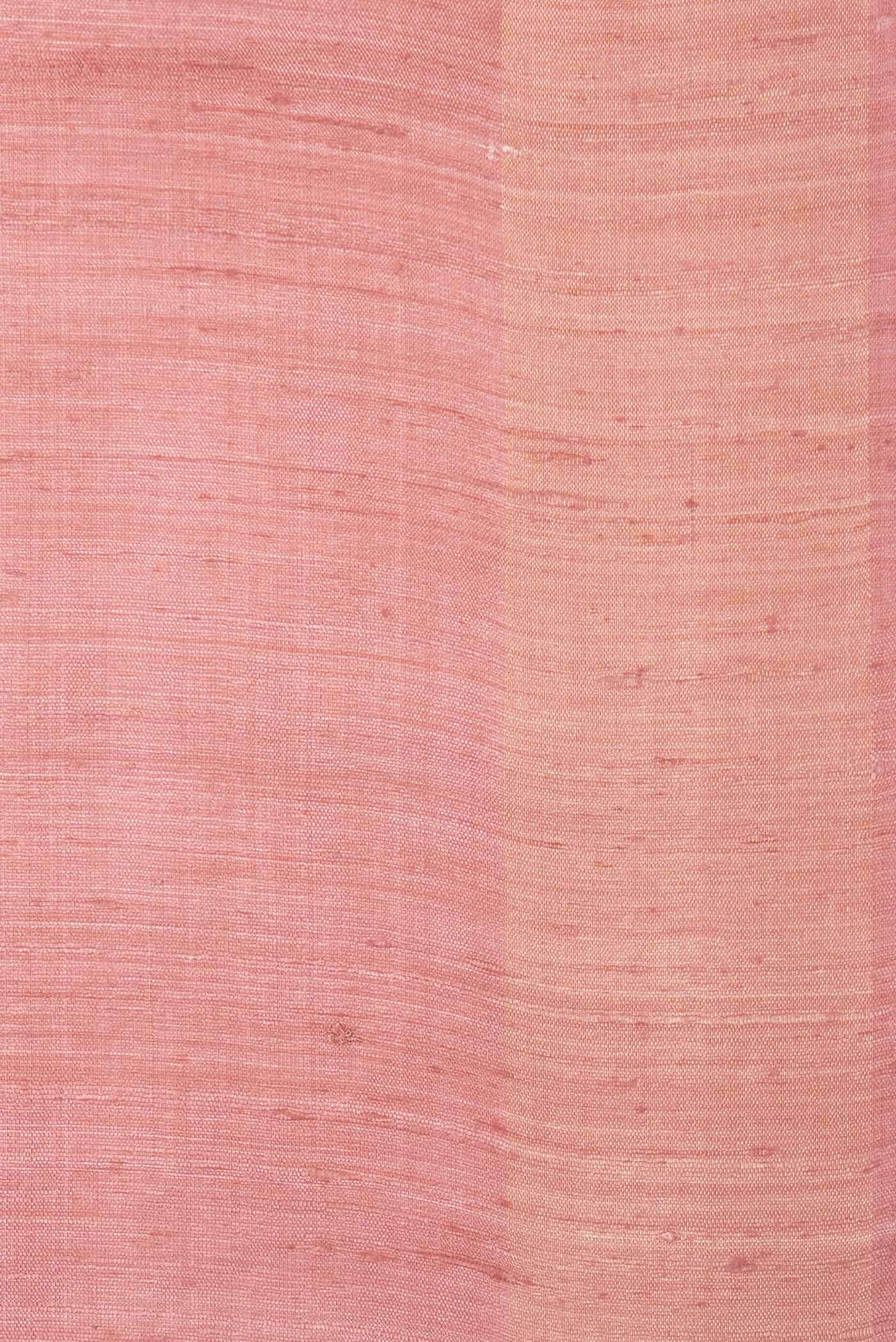 Pink Tussar Silk Saree