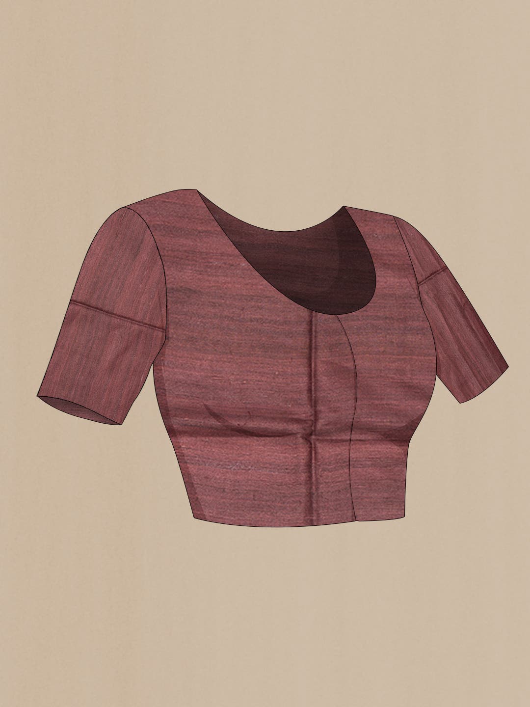 Maroon Tussar Silk Saree