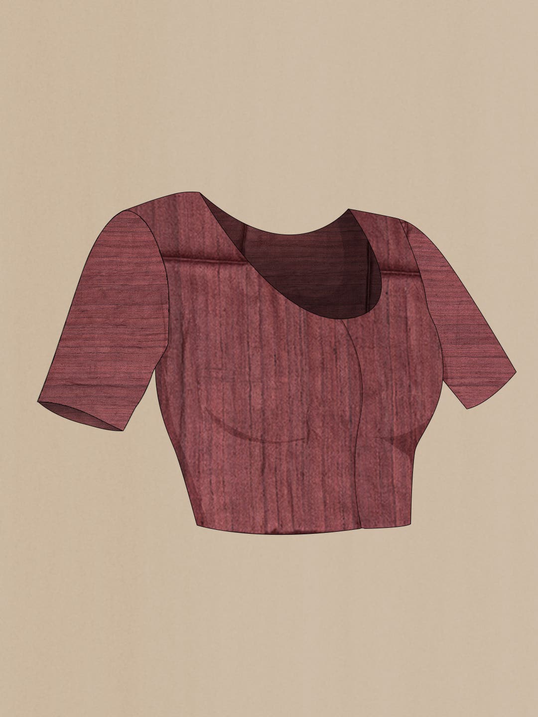 Maroon Tussar Silk Saree