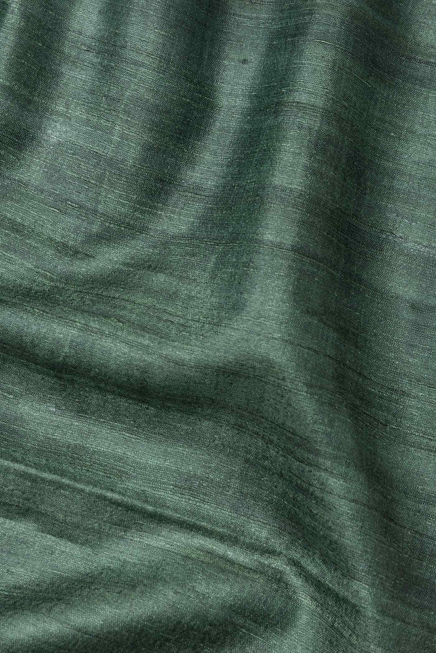 Green Tussar Silk Saree