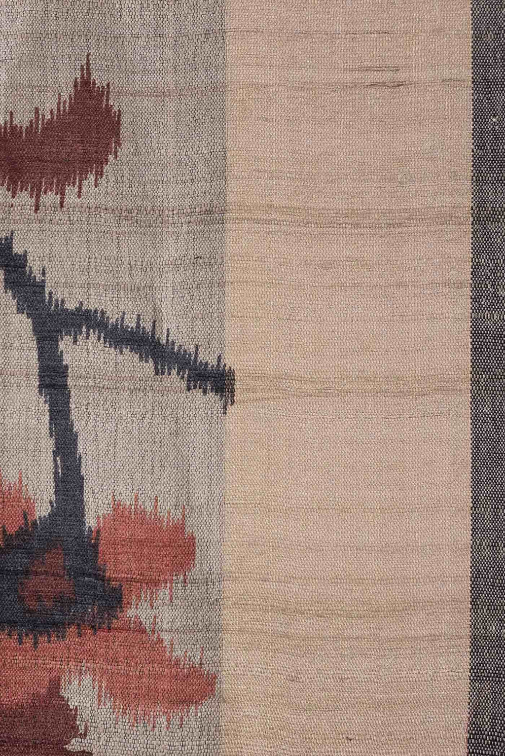 Dark Beige Tussar Silk Saree
