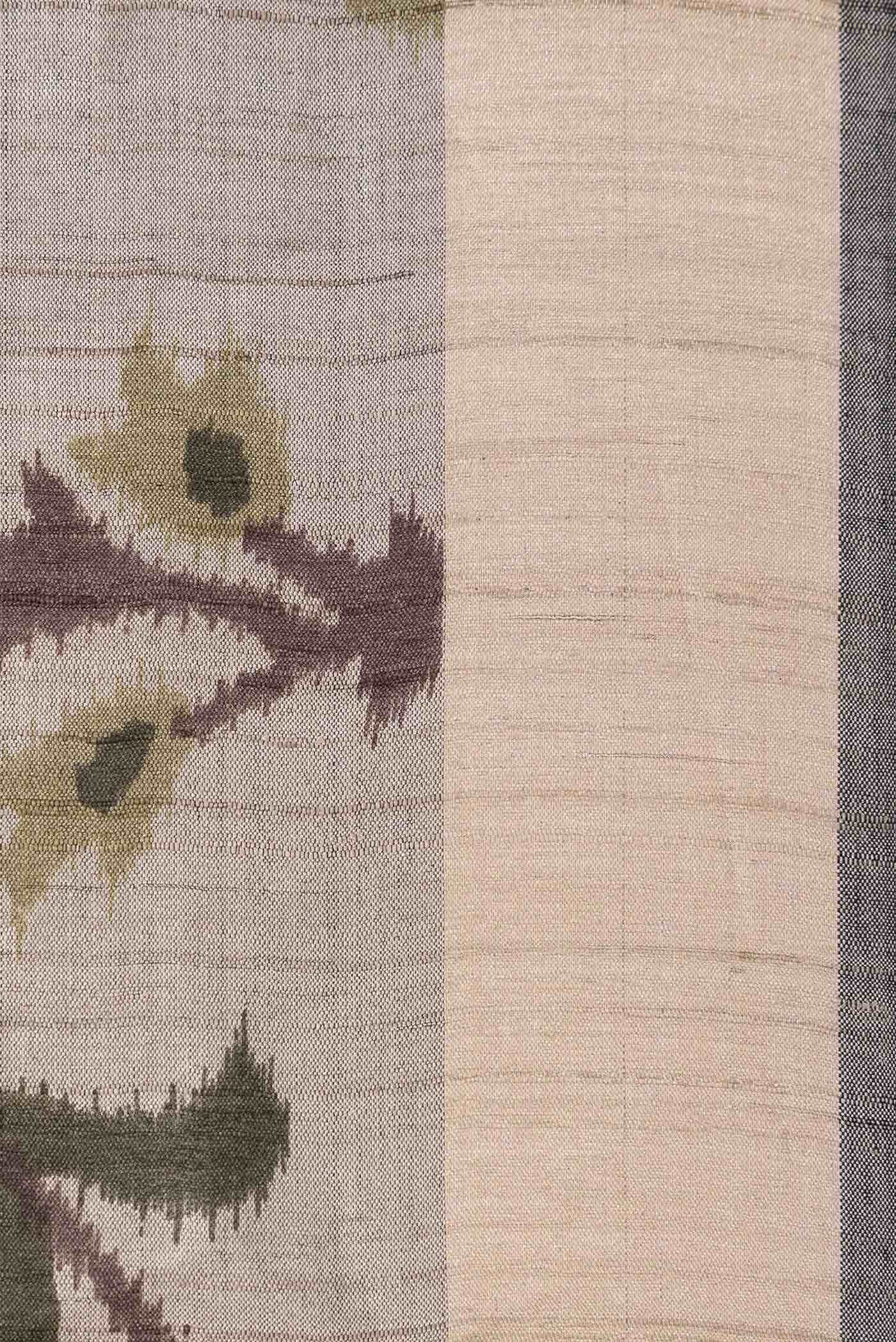 Dark Beige Tussar Silk Saree