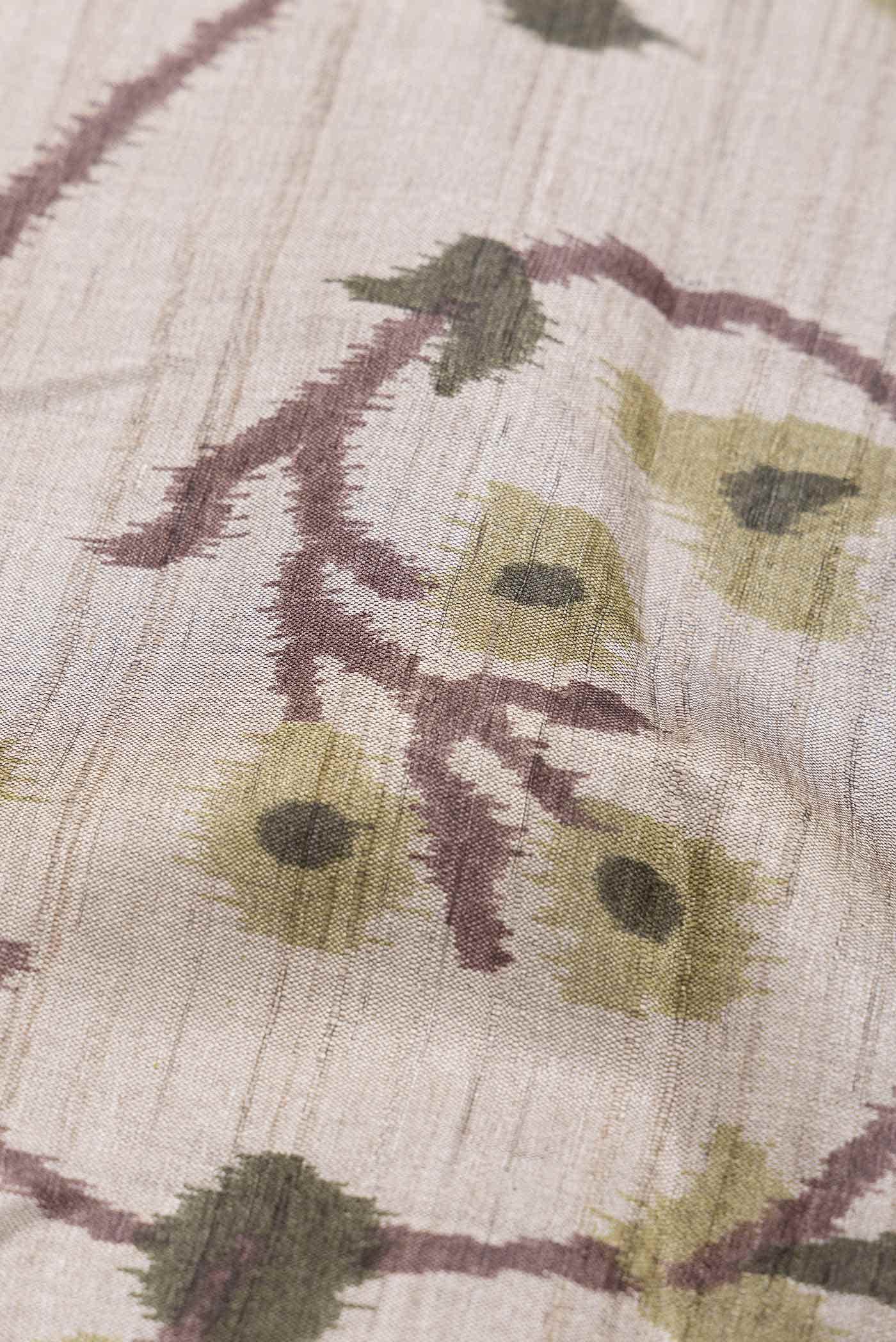 Dark Beige Tussar Silk Saree