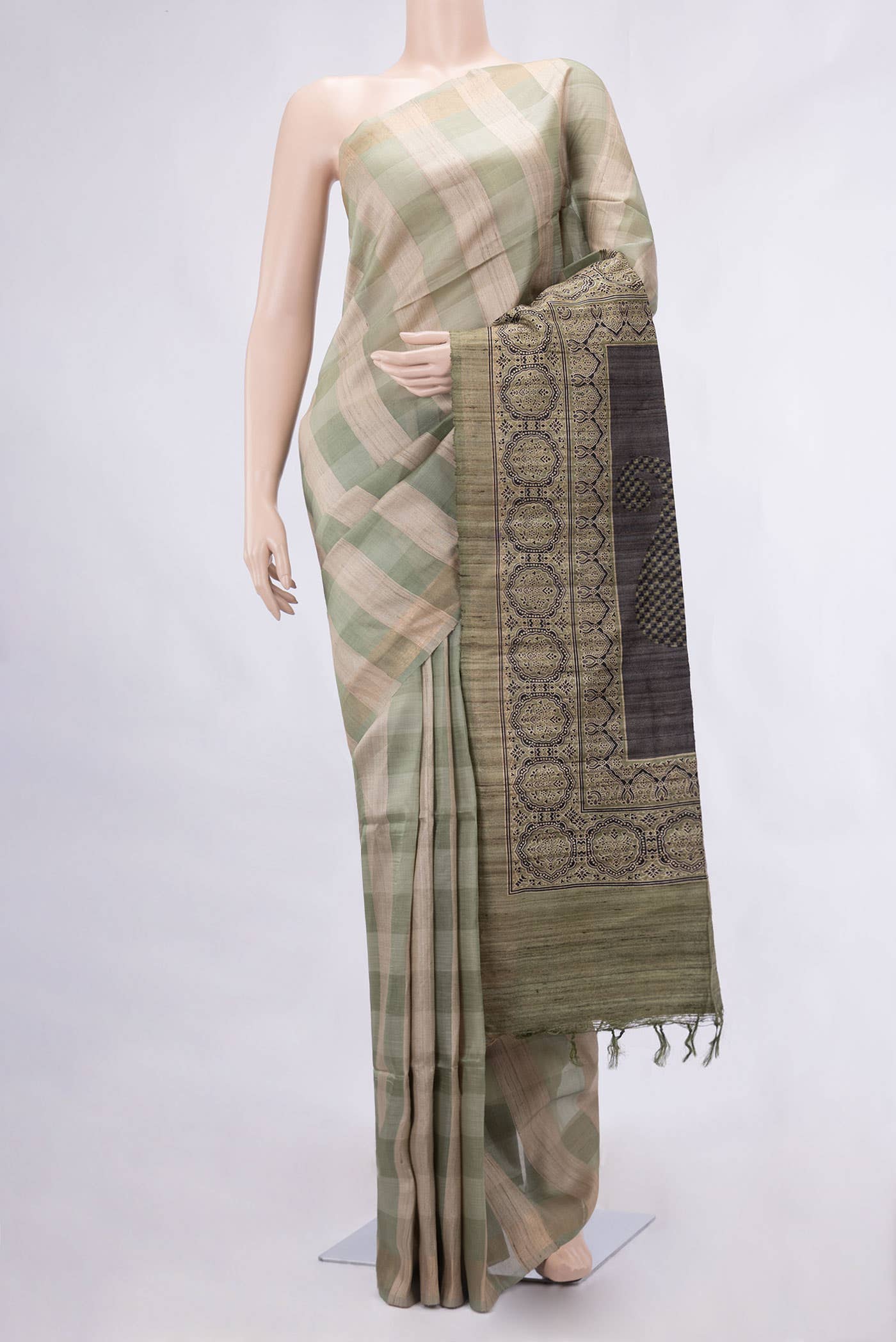 Multi Tussar Silk Saree