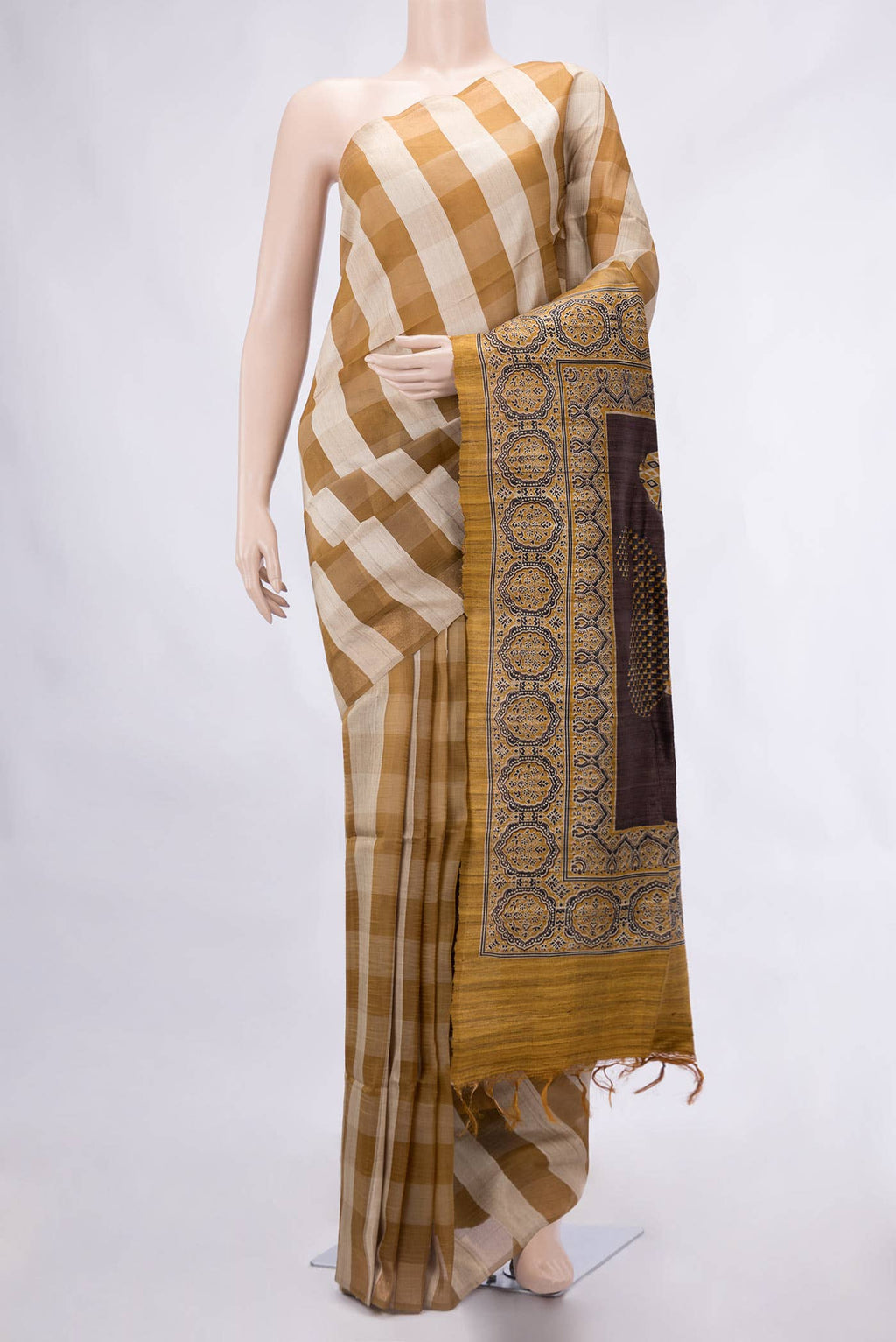 Multi Tussar Silk Saree