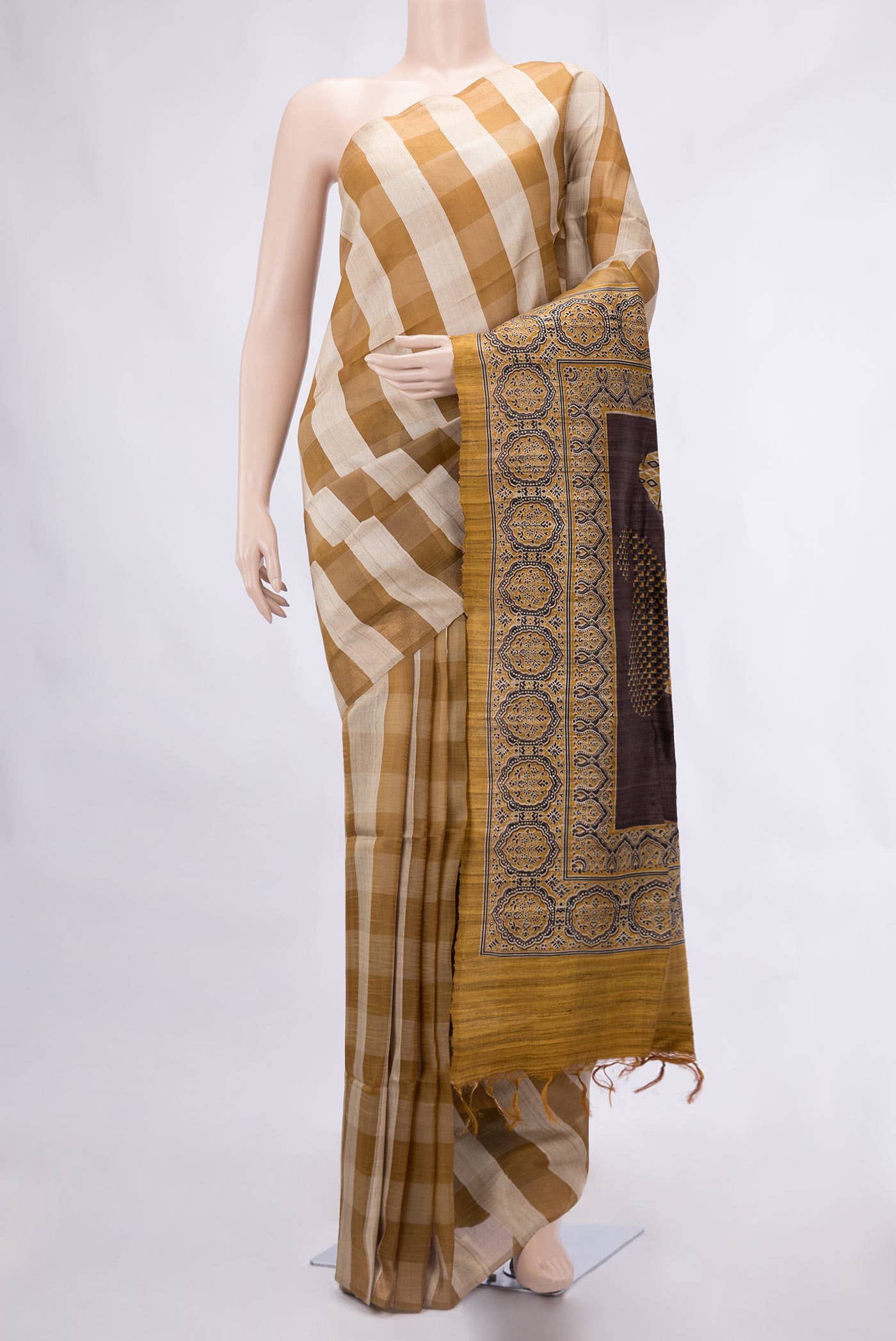 Multi Tussar Silk Saree
