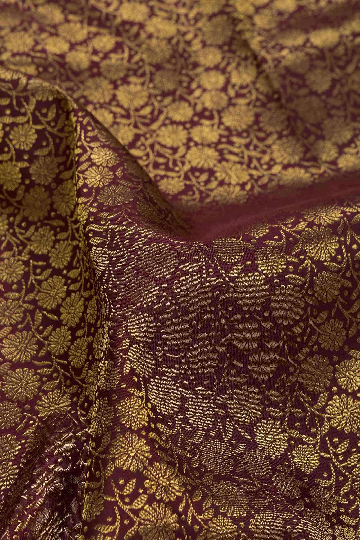 Coffee Brown Dual Tone Kanchipuram Silk Saree