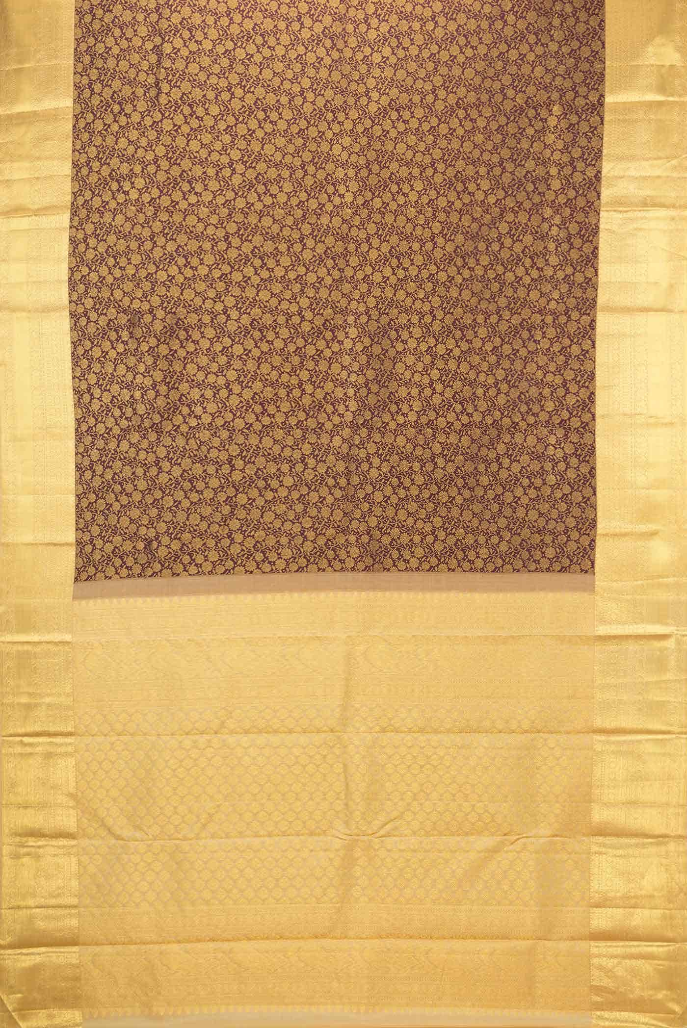 Coffee Brown Dual Tone Kanchipuram Silk Saree
