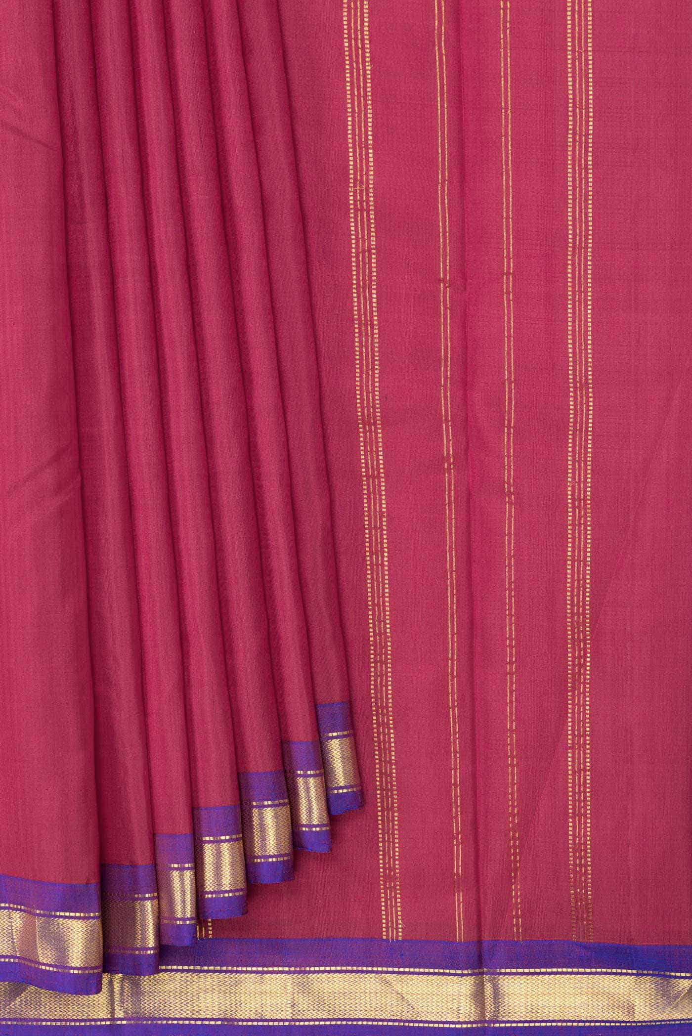 Maroon Dual Tone Kanchipuram Silk Saree