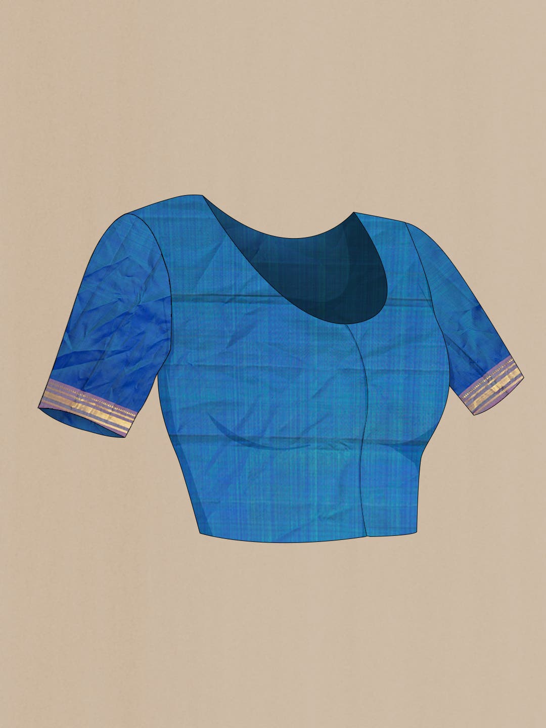 Peacock Blue Dual Tone Kanchipuram Silk Saree