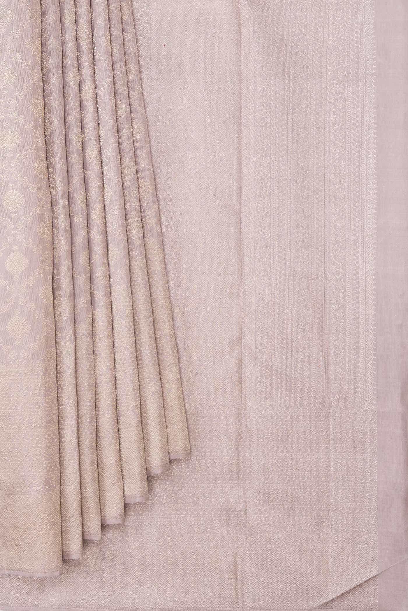 Rose Gold Dual Tone Kanchipuram Silk Saree