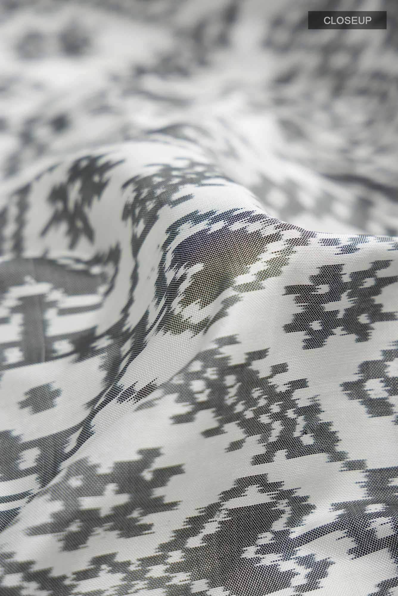 White Pochampally Silk Saree