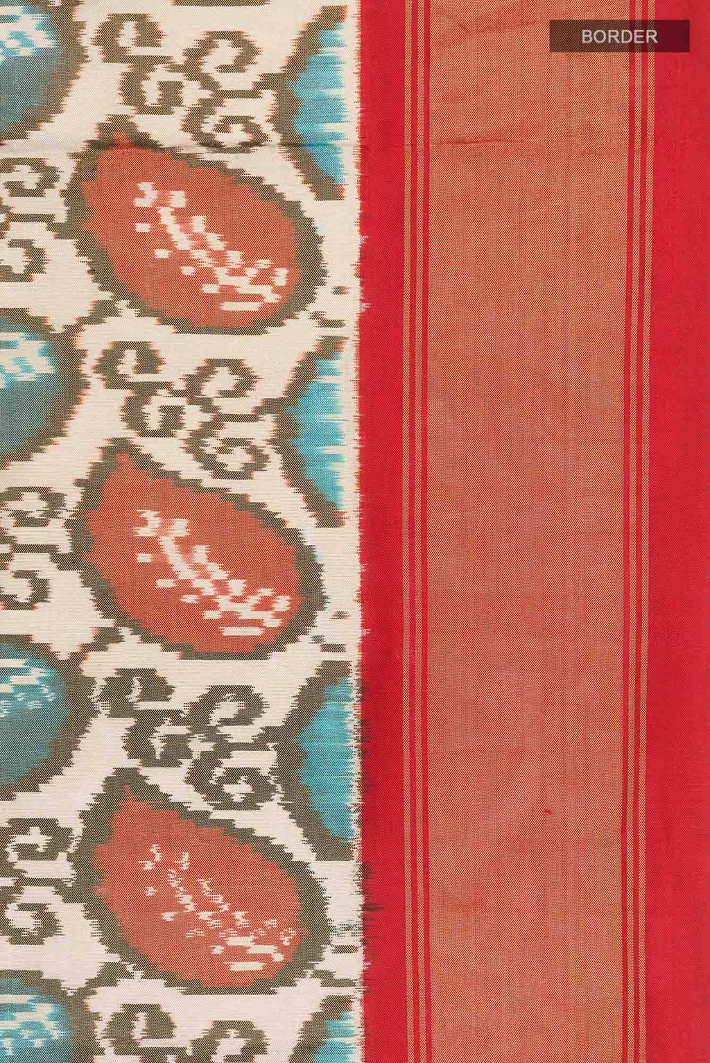 Cream Rajkot Patola Silk Saree