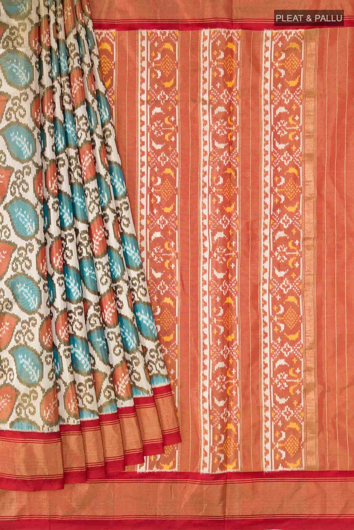 Cream Rajkot Patola Silk Saree
