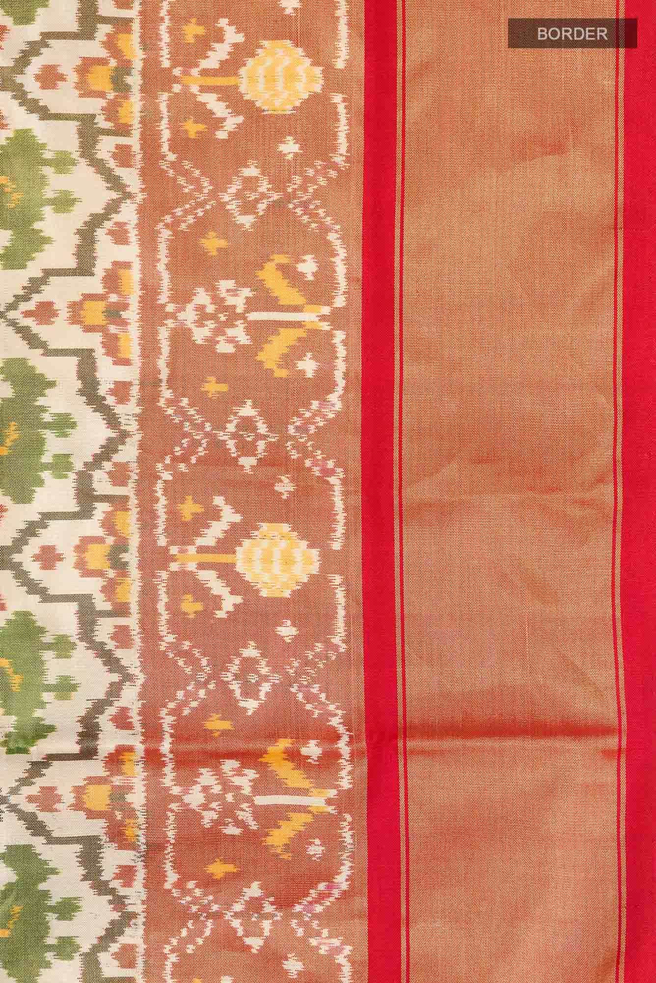 Beige Rajkot Patola Silk Saree