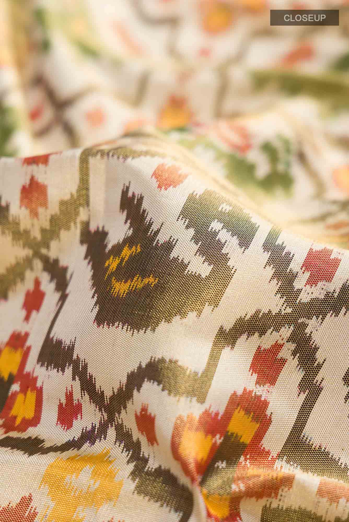 Beige Rajkot Patola Silk Saree