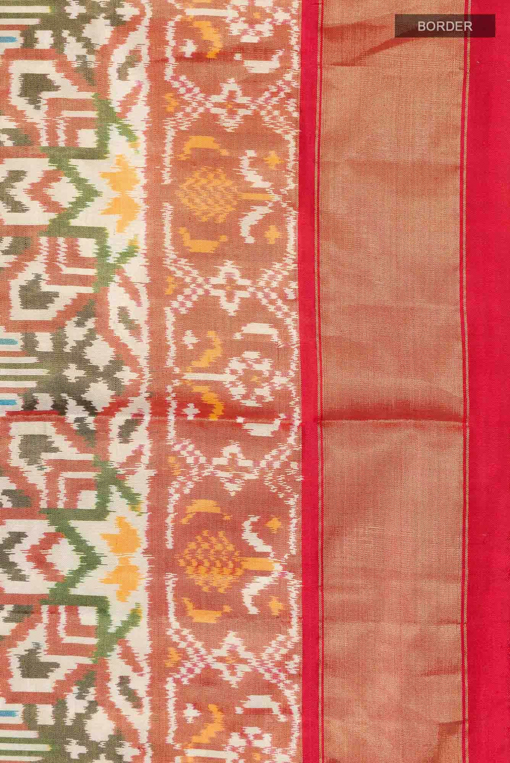 Beige Rajkot Patola Silk Saree