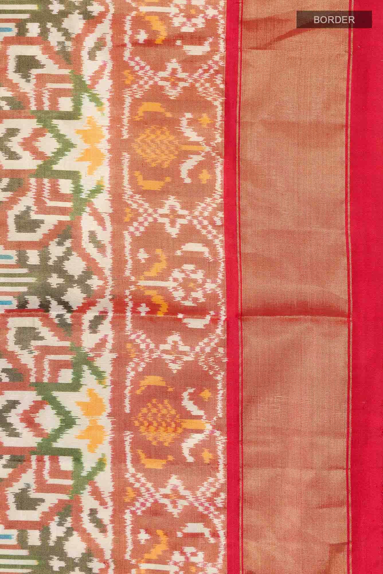 Beige Rajkot Patola Silk Saree