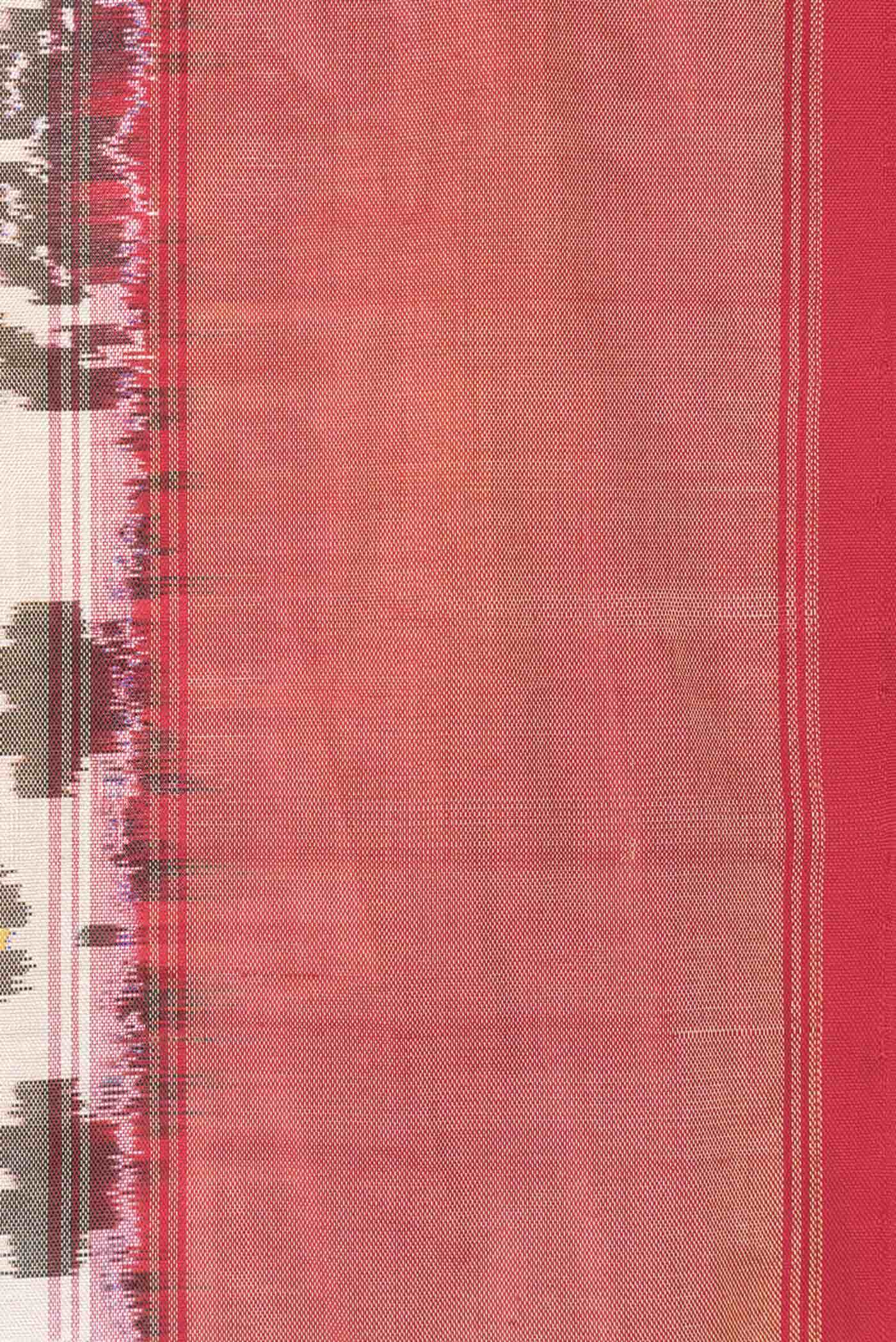 Beige Dual Tone Double Ikat Saree