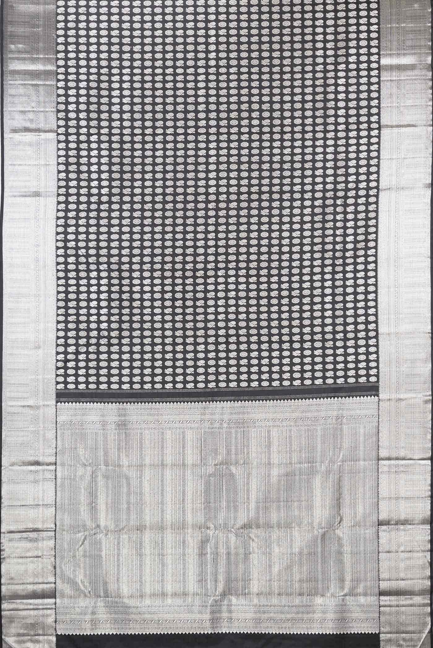 Pure Silk Pure Zari Black Kanchipuram Saree