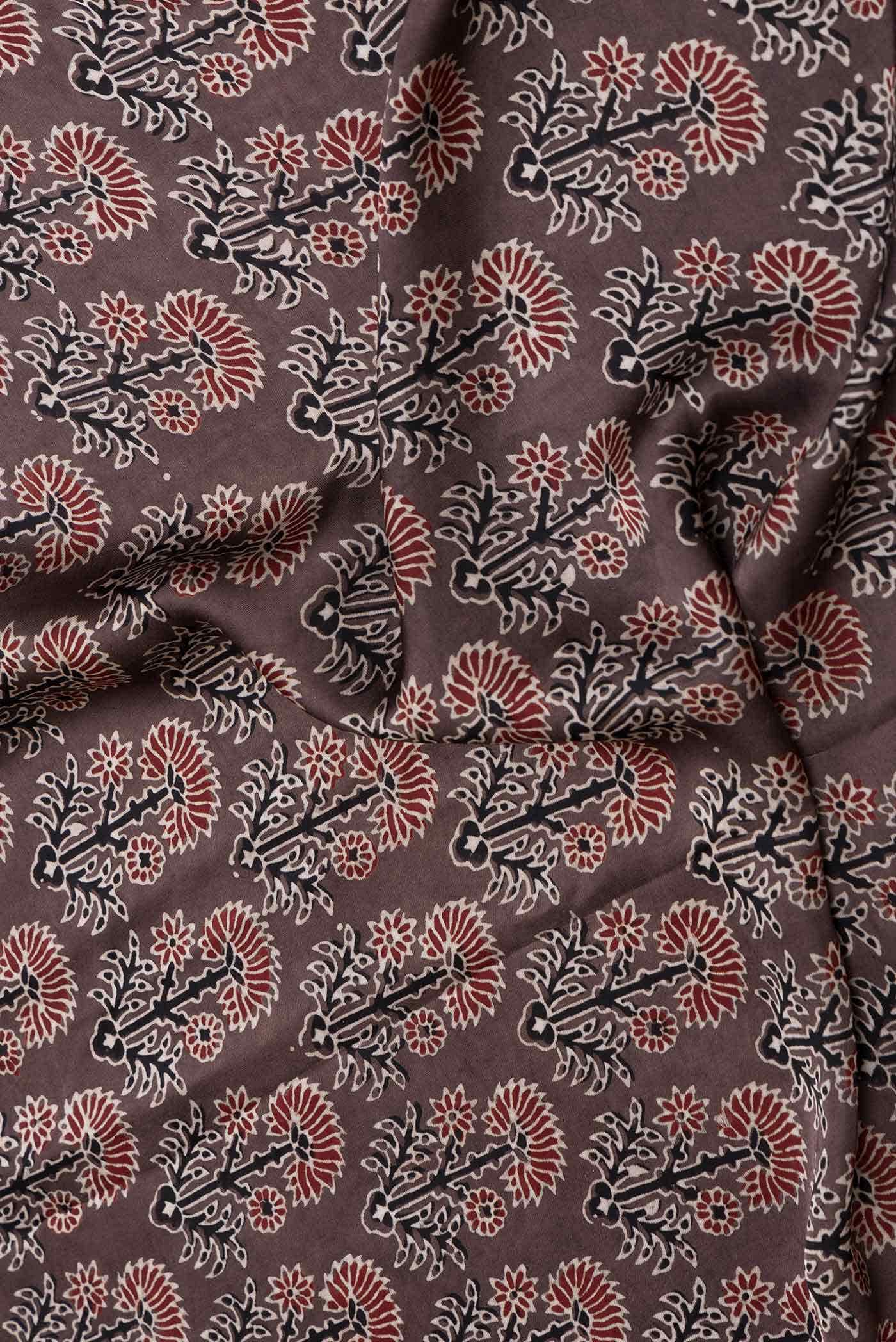 Bronze Dual Tone Satin Crepe Saree