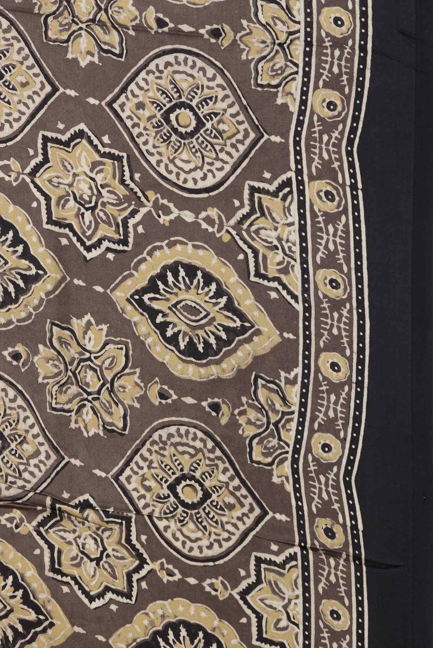 Brown Dual Tone Satin Crepe Saree