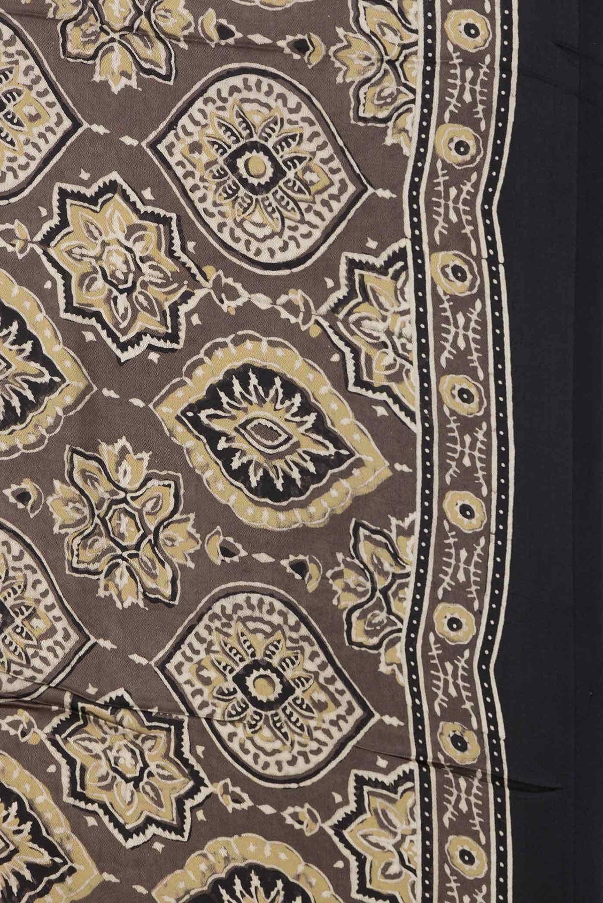 Brown Dual Tone Satin Crepe Saree
