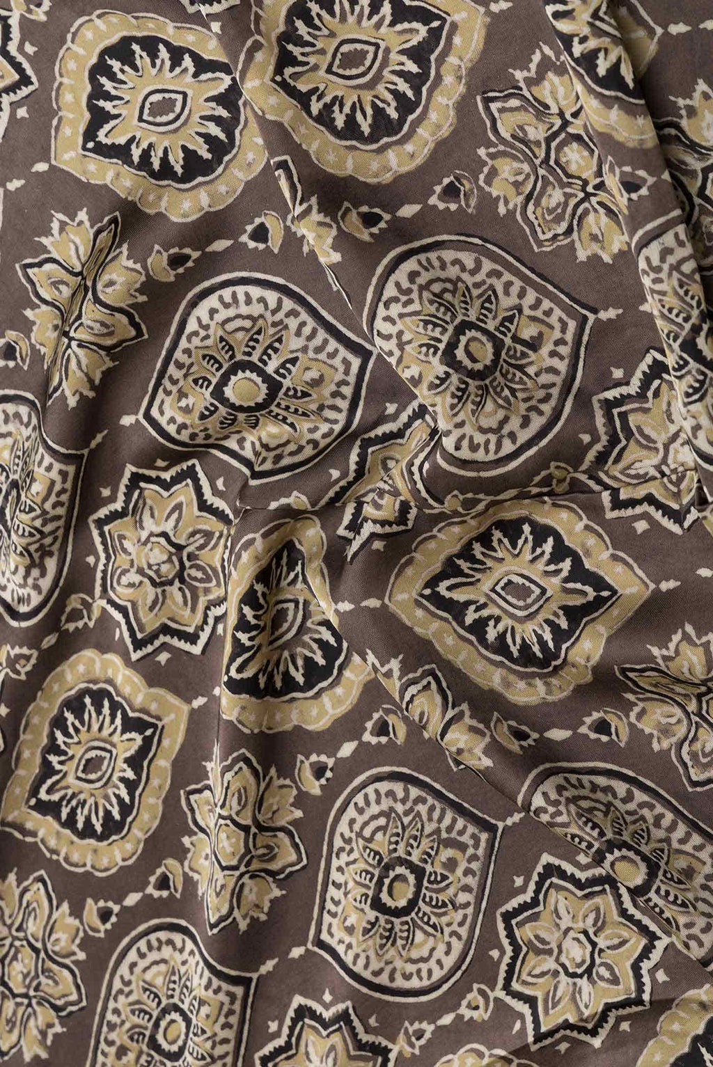 Brown Dual Tone Satin Crepe Saree