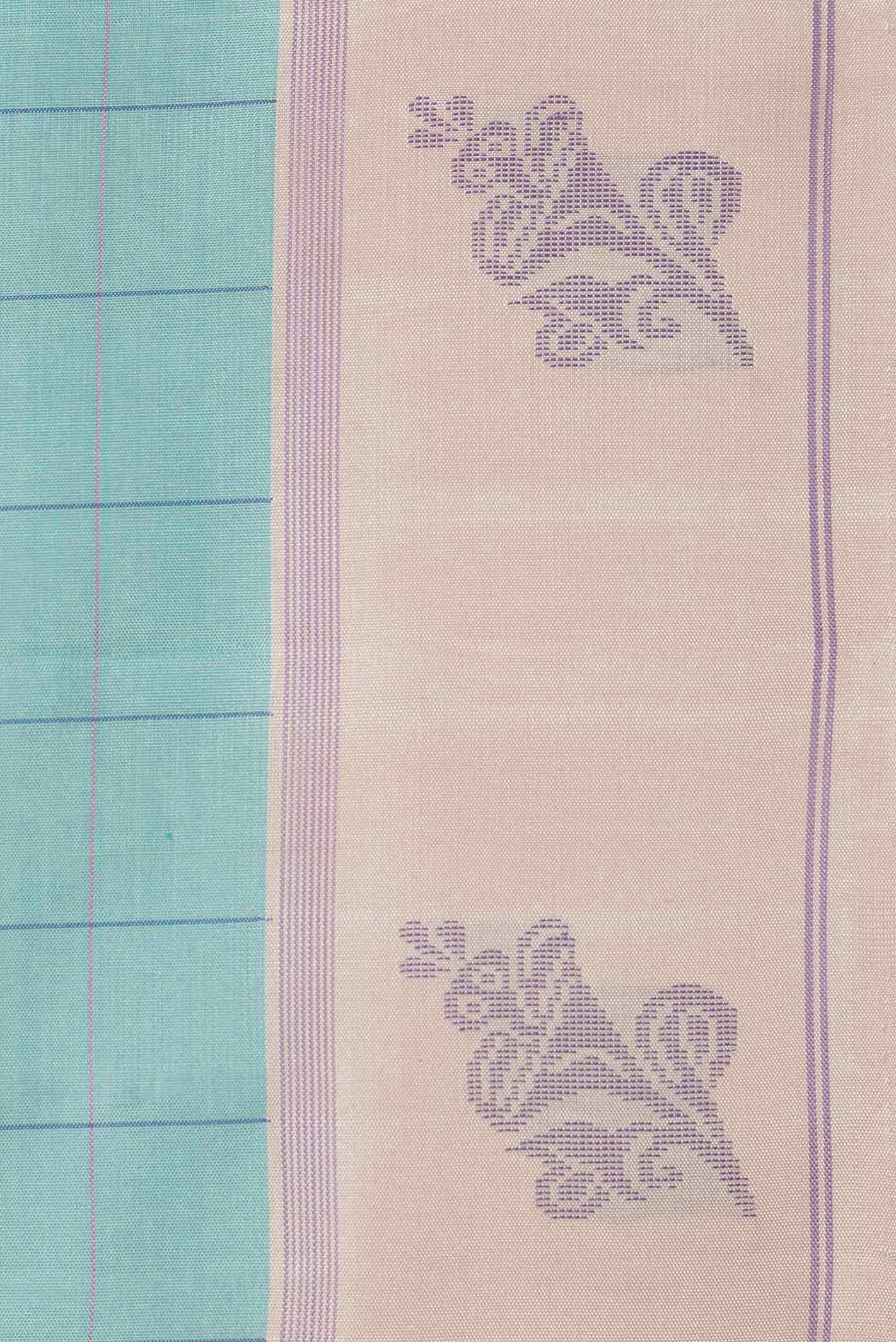 Sea Green Kanchipuram Silk Saree