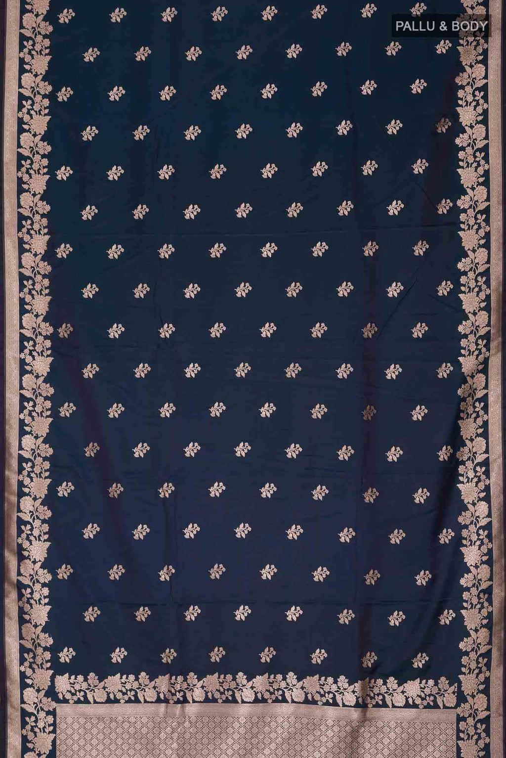 Blue Blended Banarasi Silk Saree