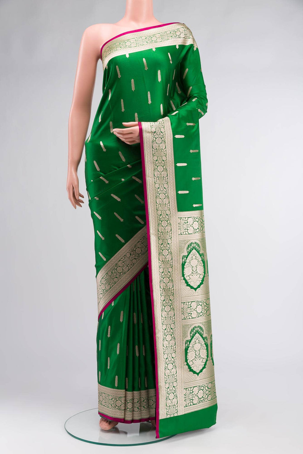 Green Blended Banarasi Silk Saree