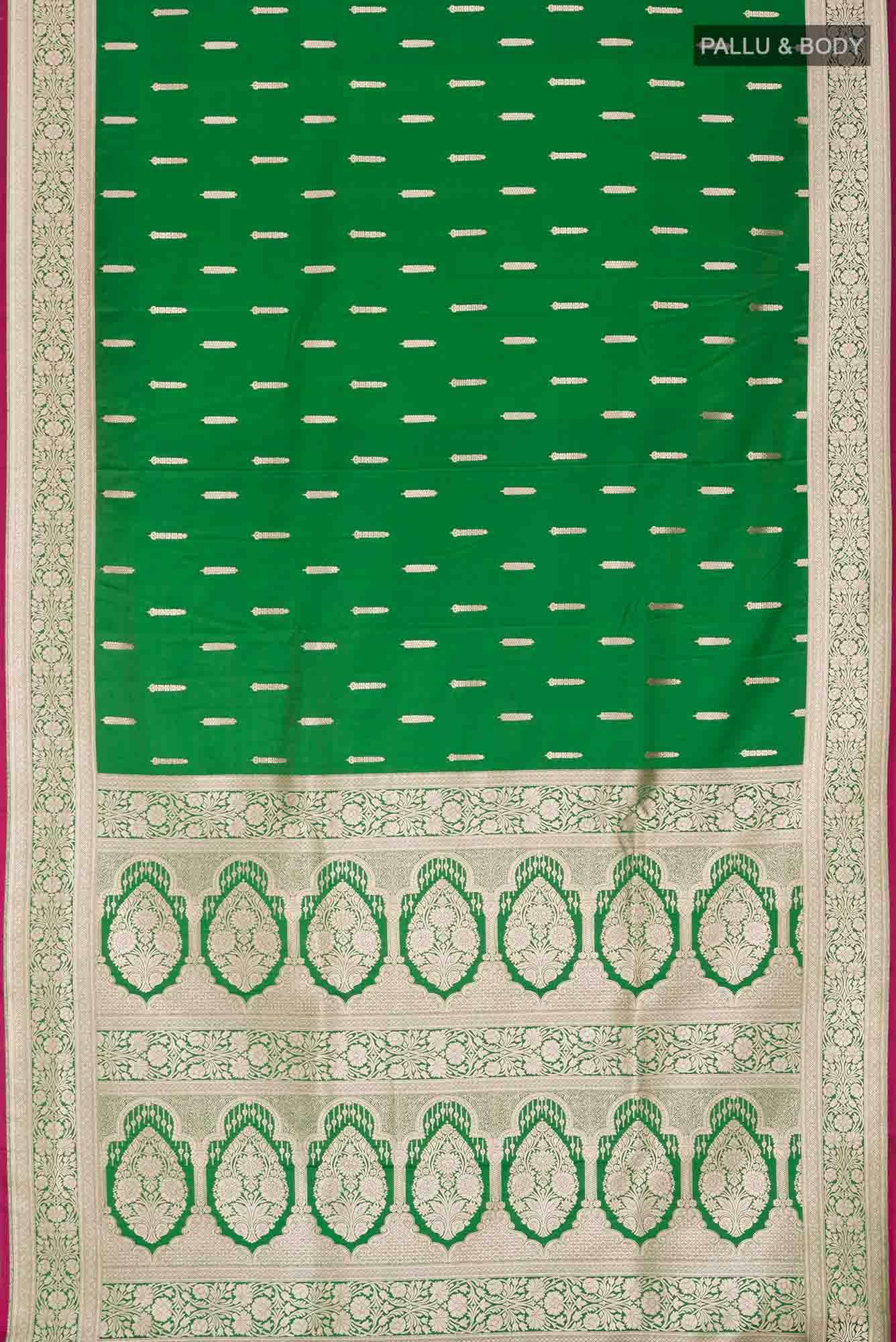 Green Blended Banarasi Silk Saree