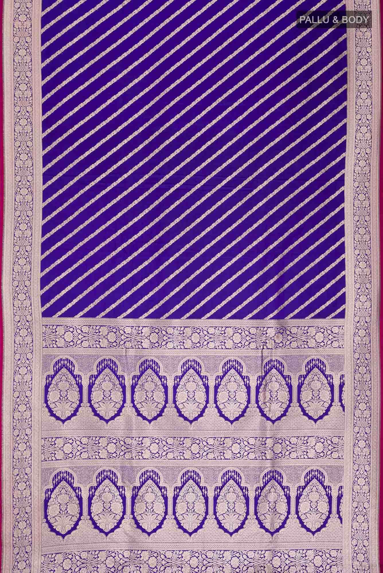 Blue Blended Banarasi Silk Saree