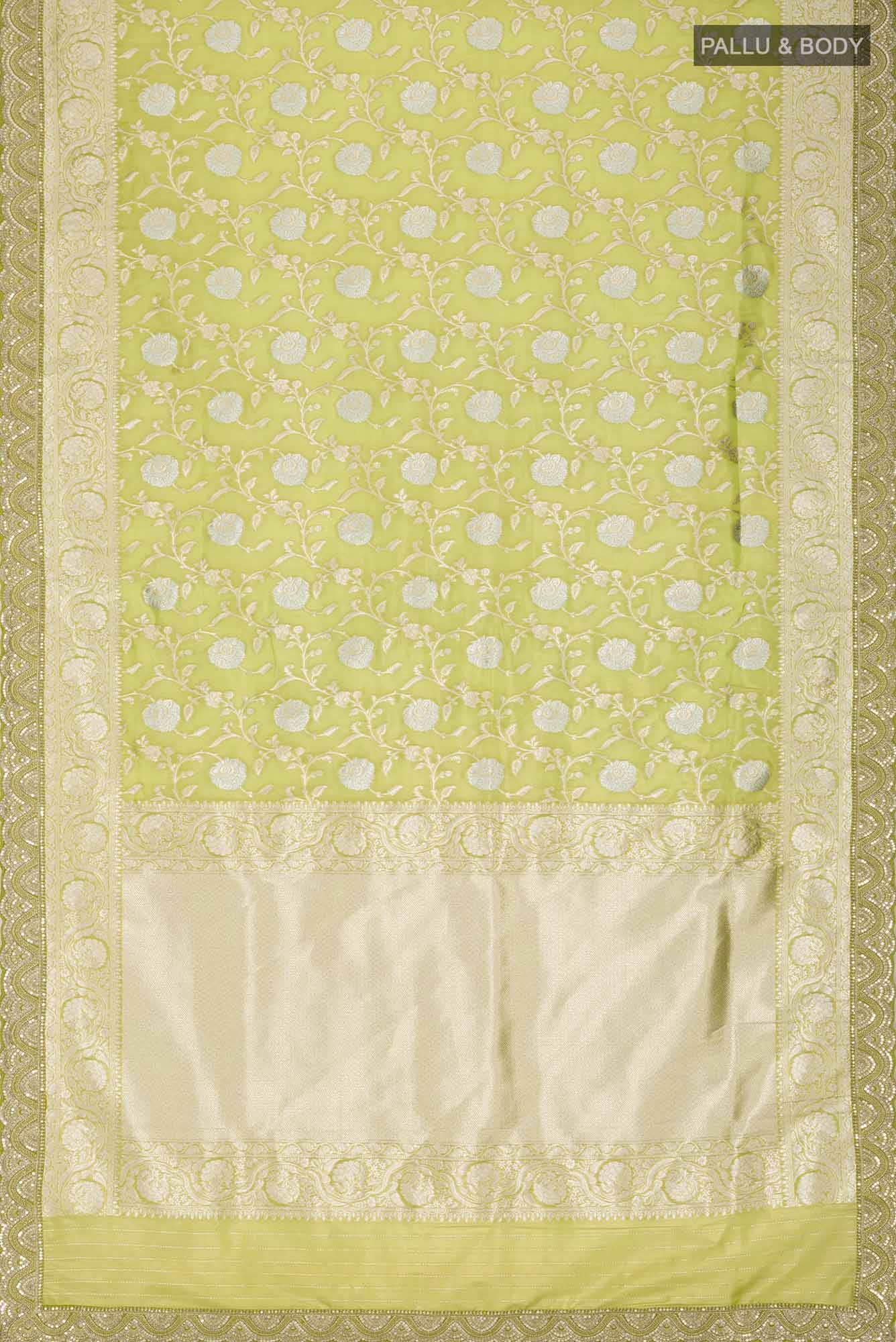 Green Banarasi Silk Saree