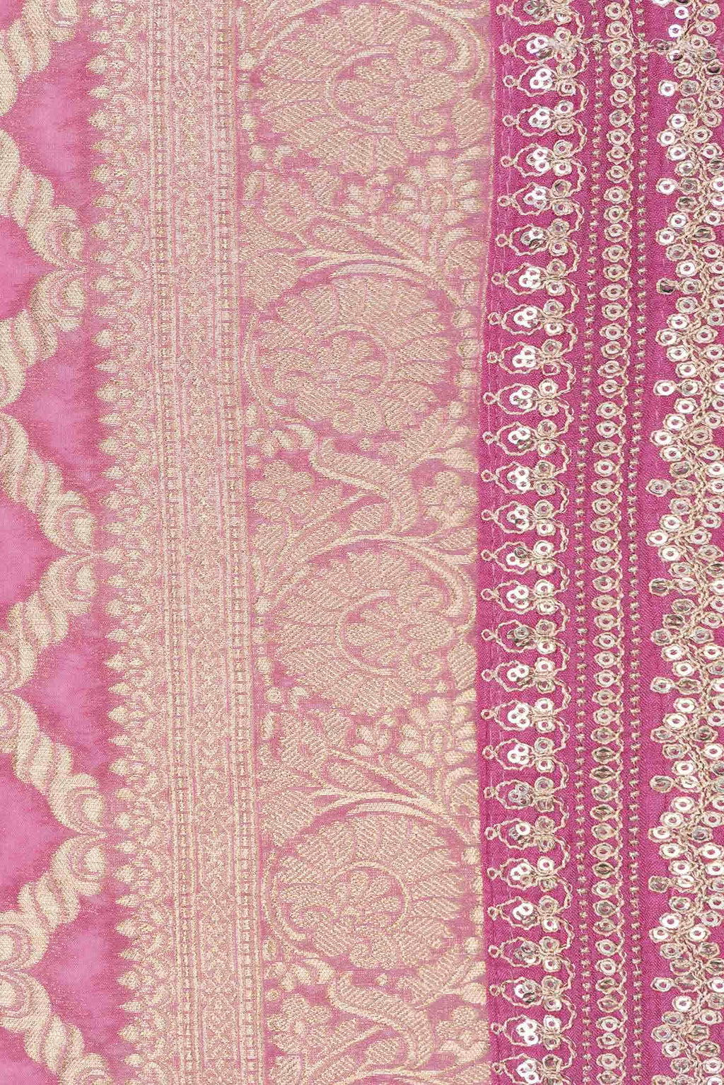 Pink Dual Tone Mysore Georgette Saree
