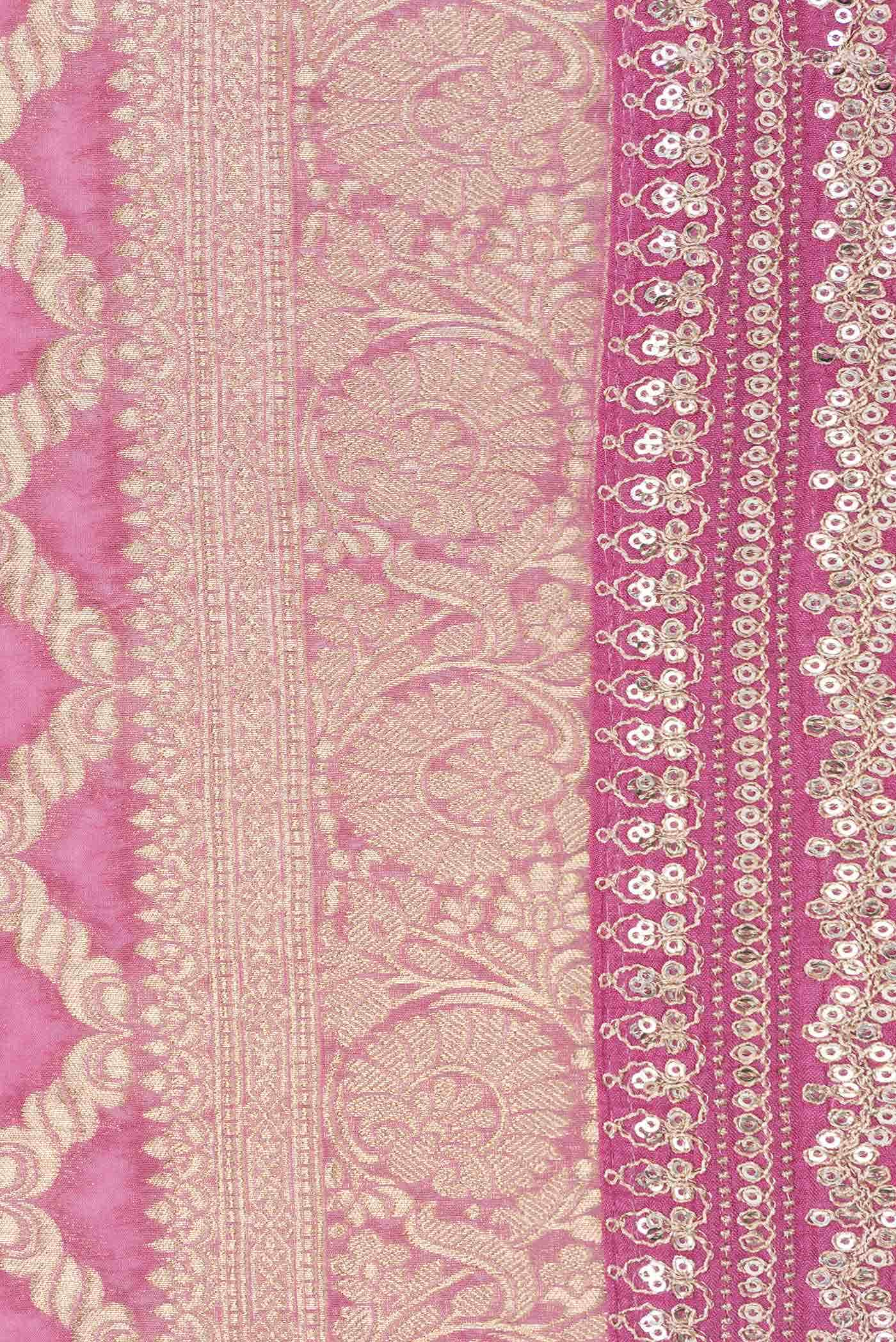 Pink Dual Tone Mysore Georgette Saree