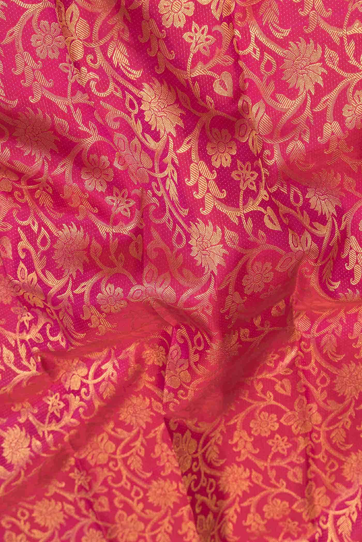 Pink Dual Tone Kanchipuram Silk Saree
