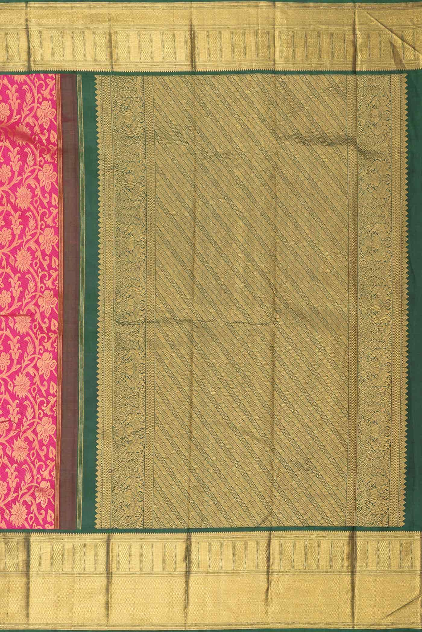 Pink Dual Tone Kanchipuram Silk Saree