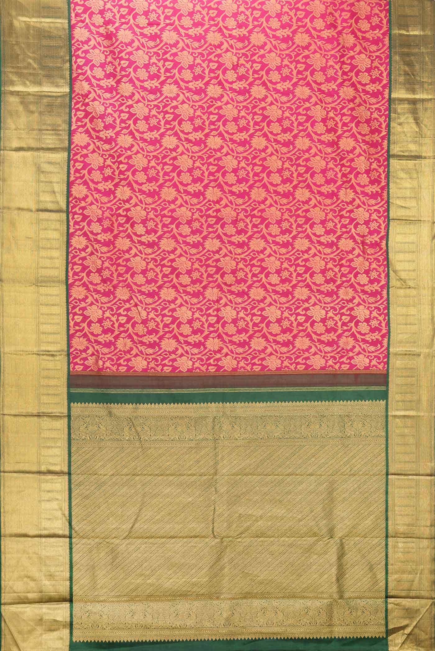 Pink Dual Tone Kanchipuram Silk Saree