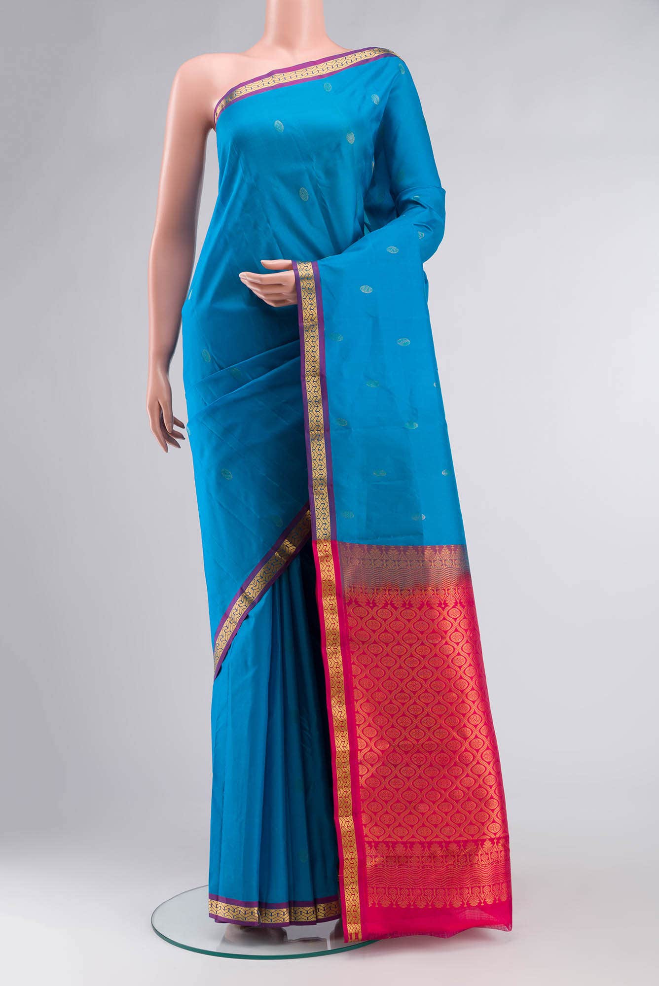 Blue Kanchipuram Silk Saree