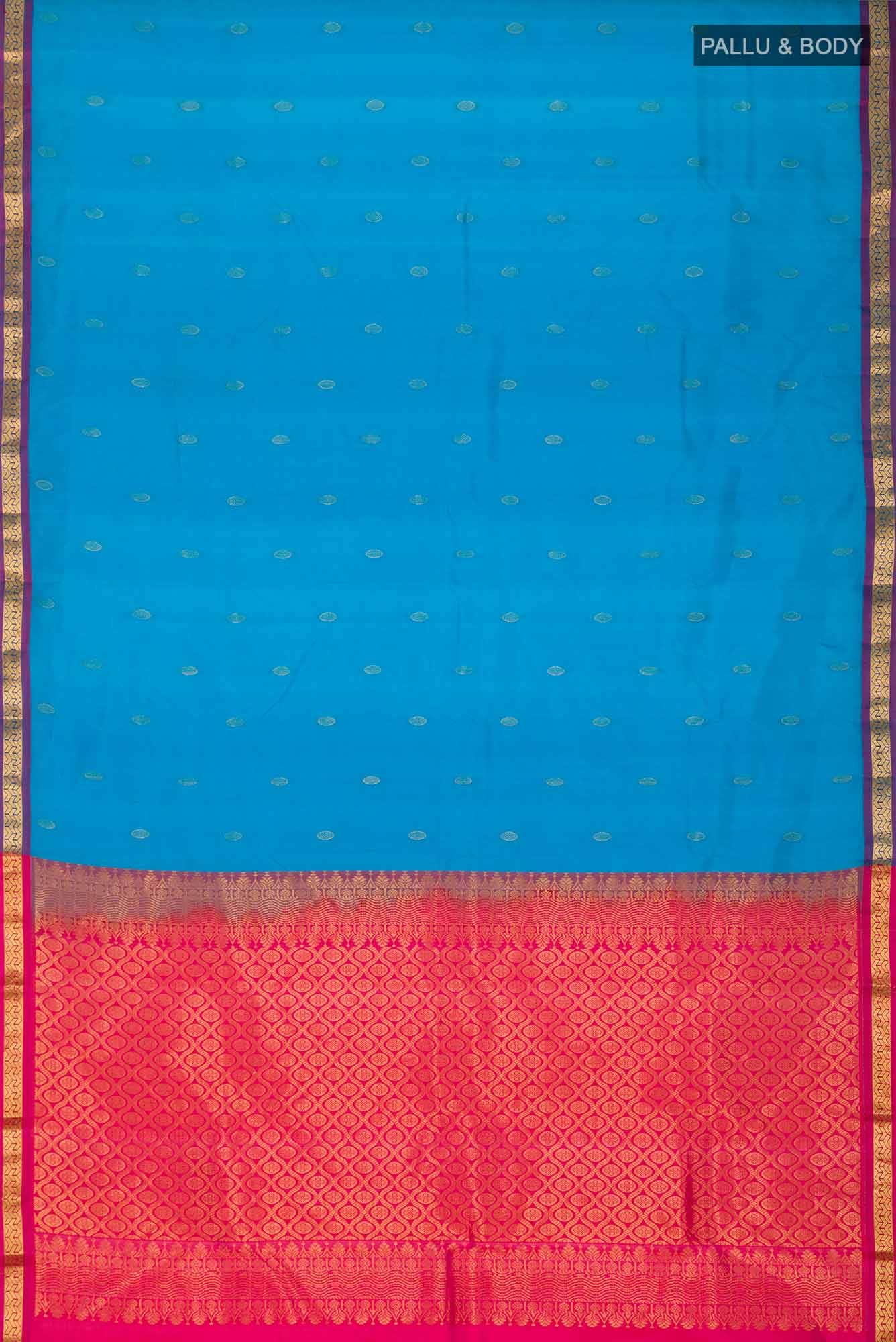 Blue Kanchipuram Silk Saree