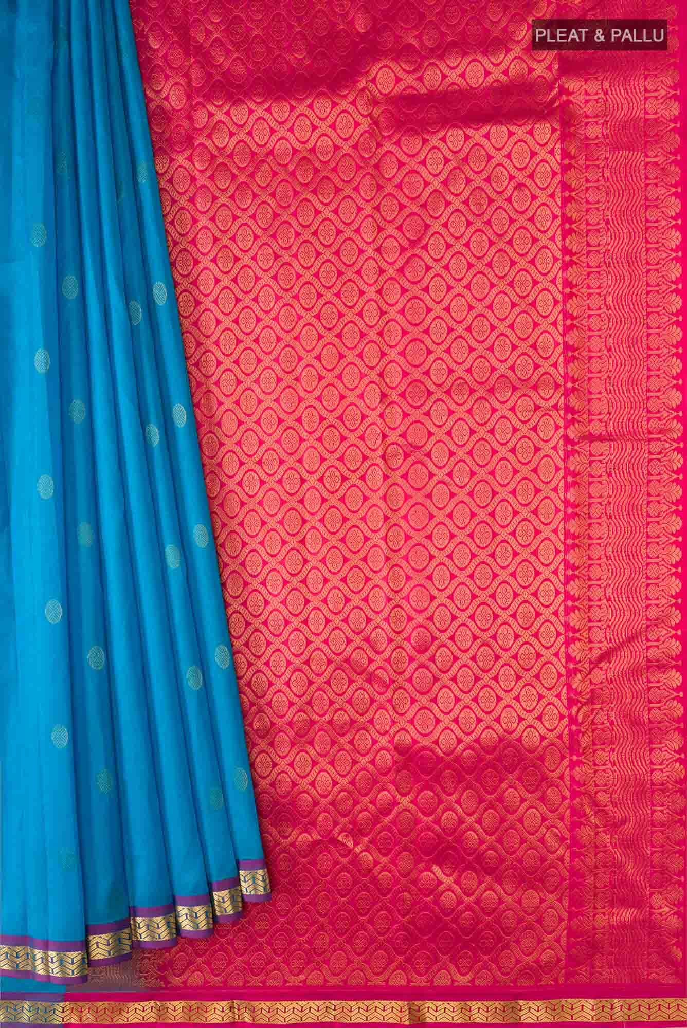 Blue Kanchipuram Silk Saree