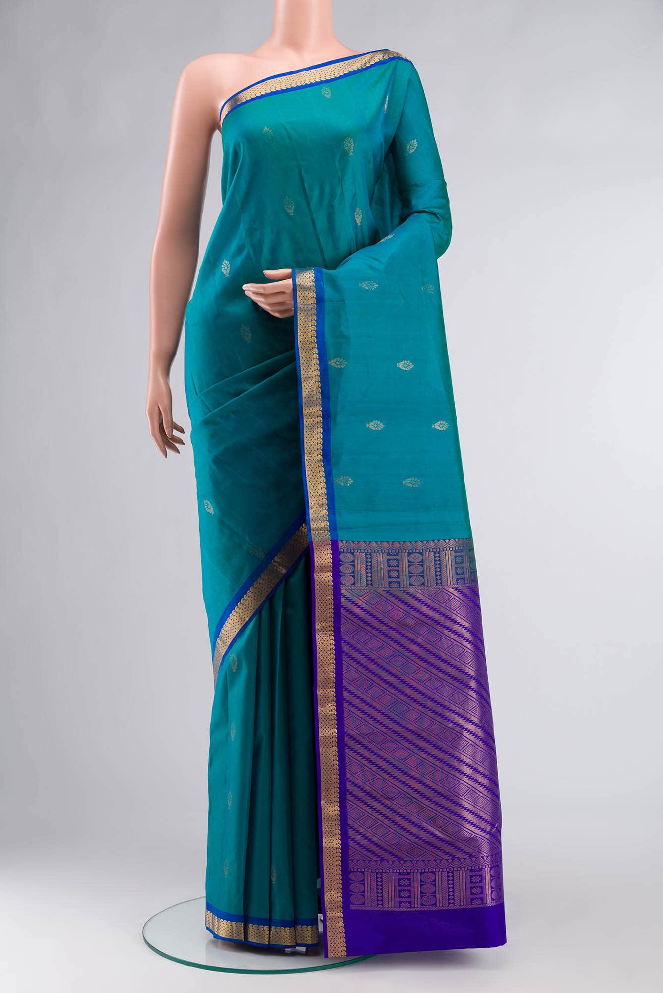 Blue Kanchipuram Silk Saree