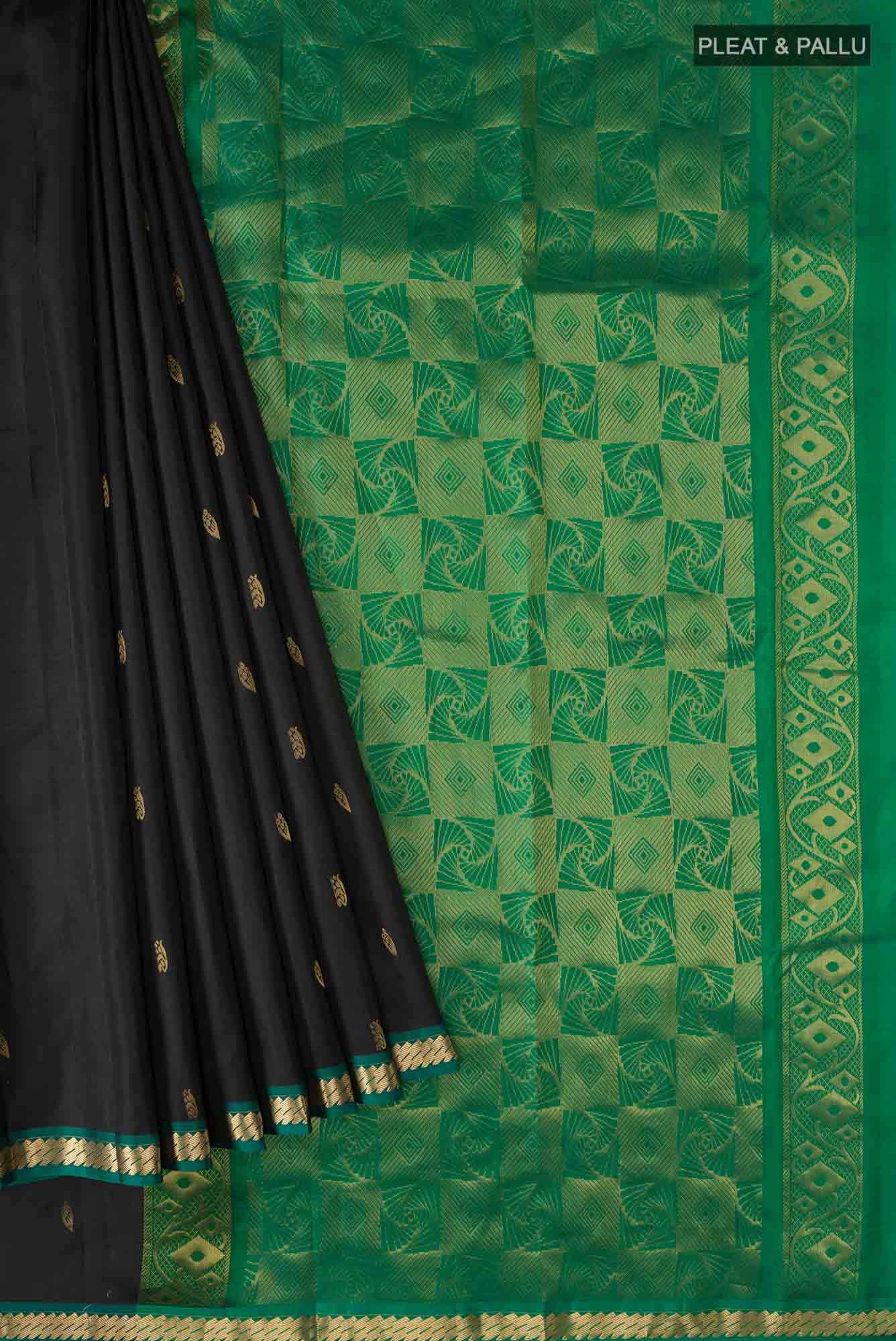 Black Kanchipuram Silk Saree