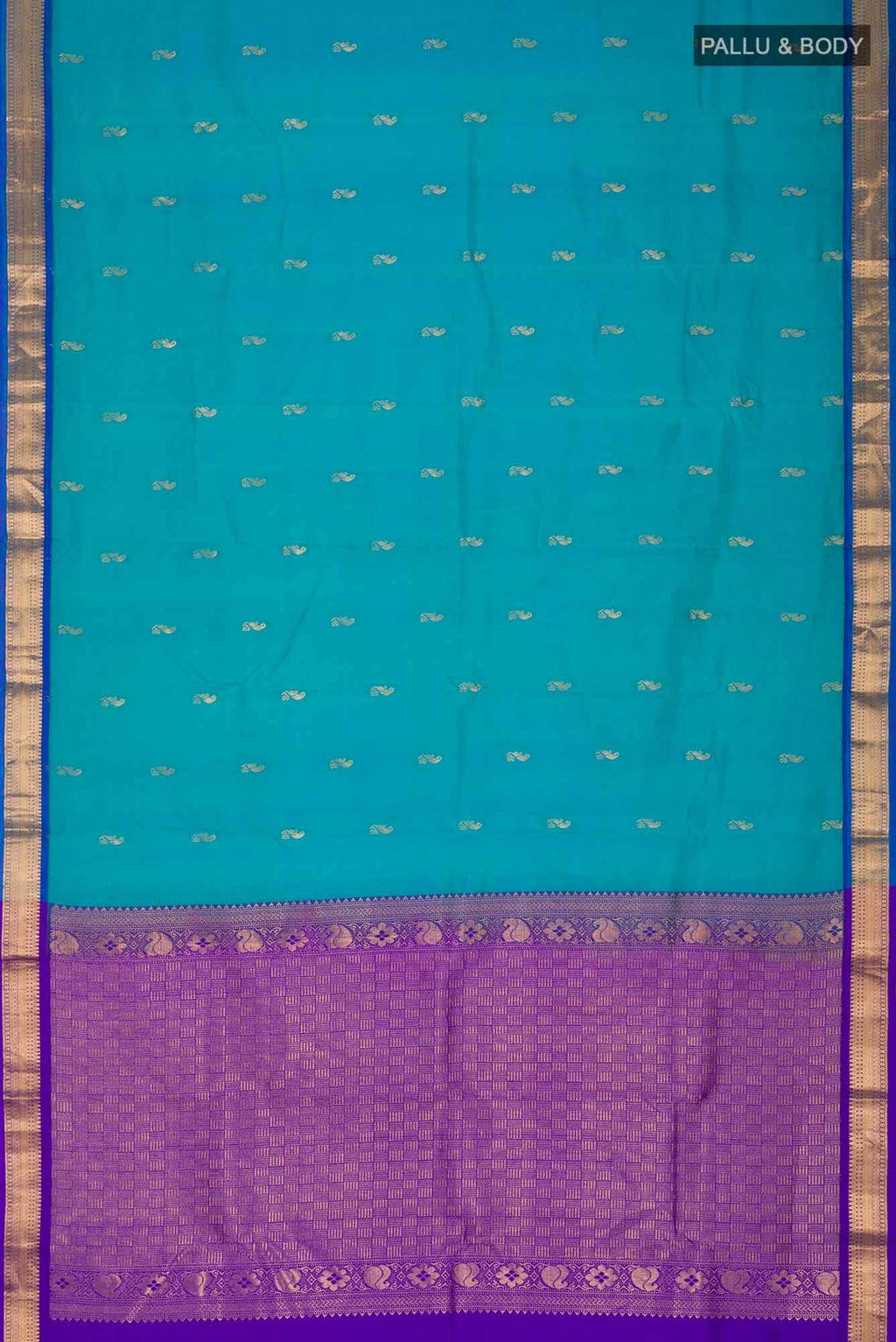 Blue Kanchipuram Silk Saree