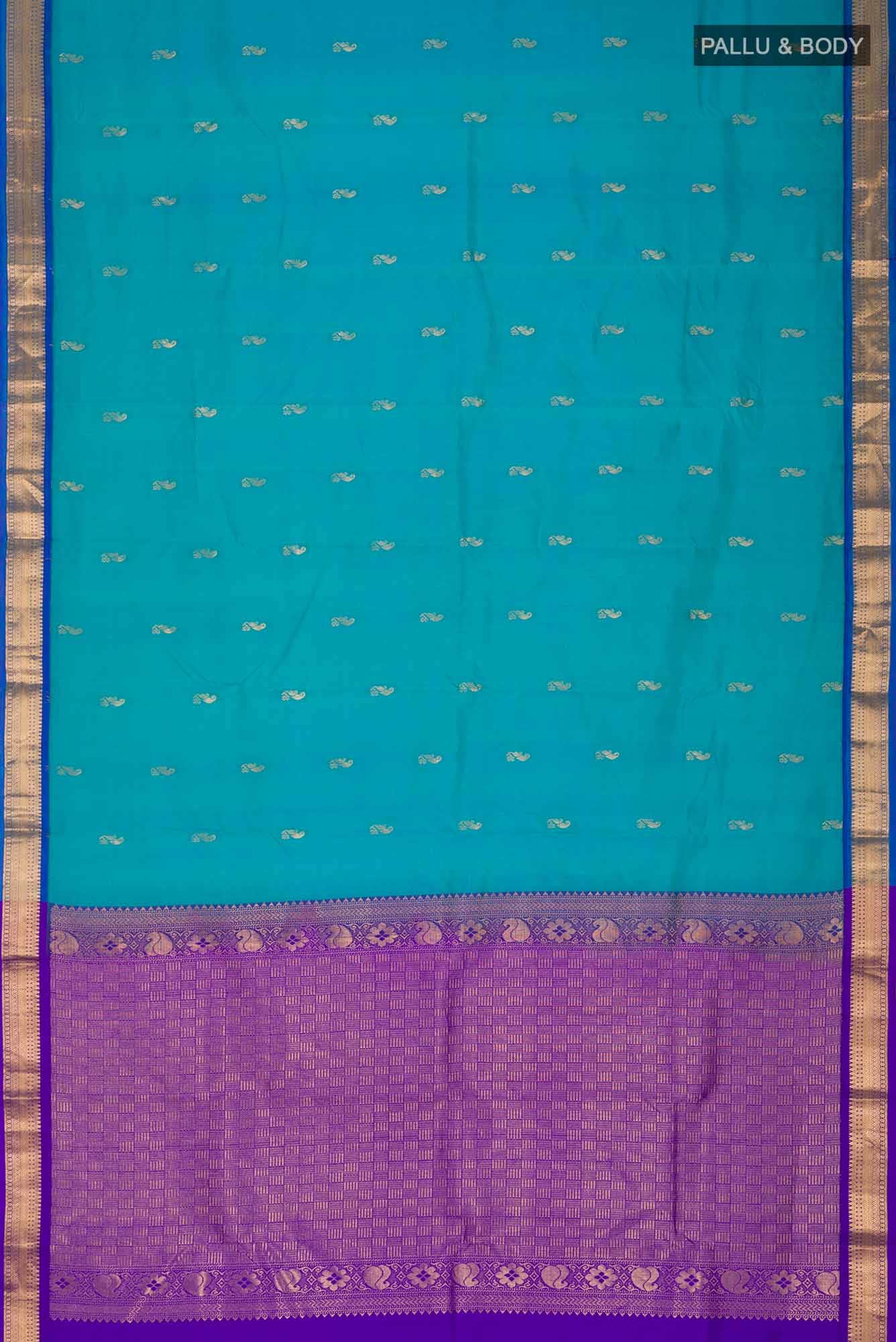 Blue Kanchipuram Silk Saree