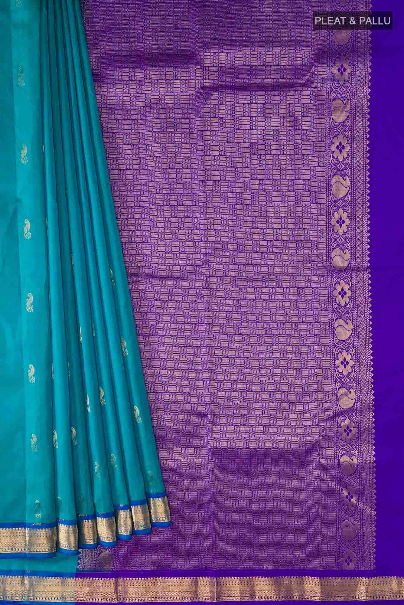 Blue Kanchipuram Silk Saree