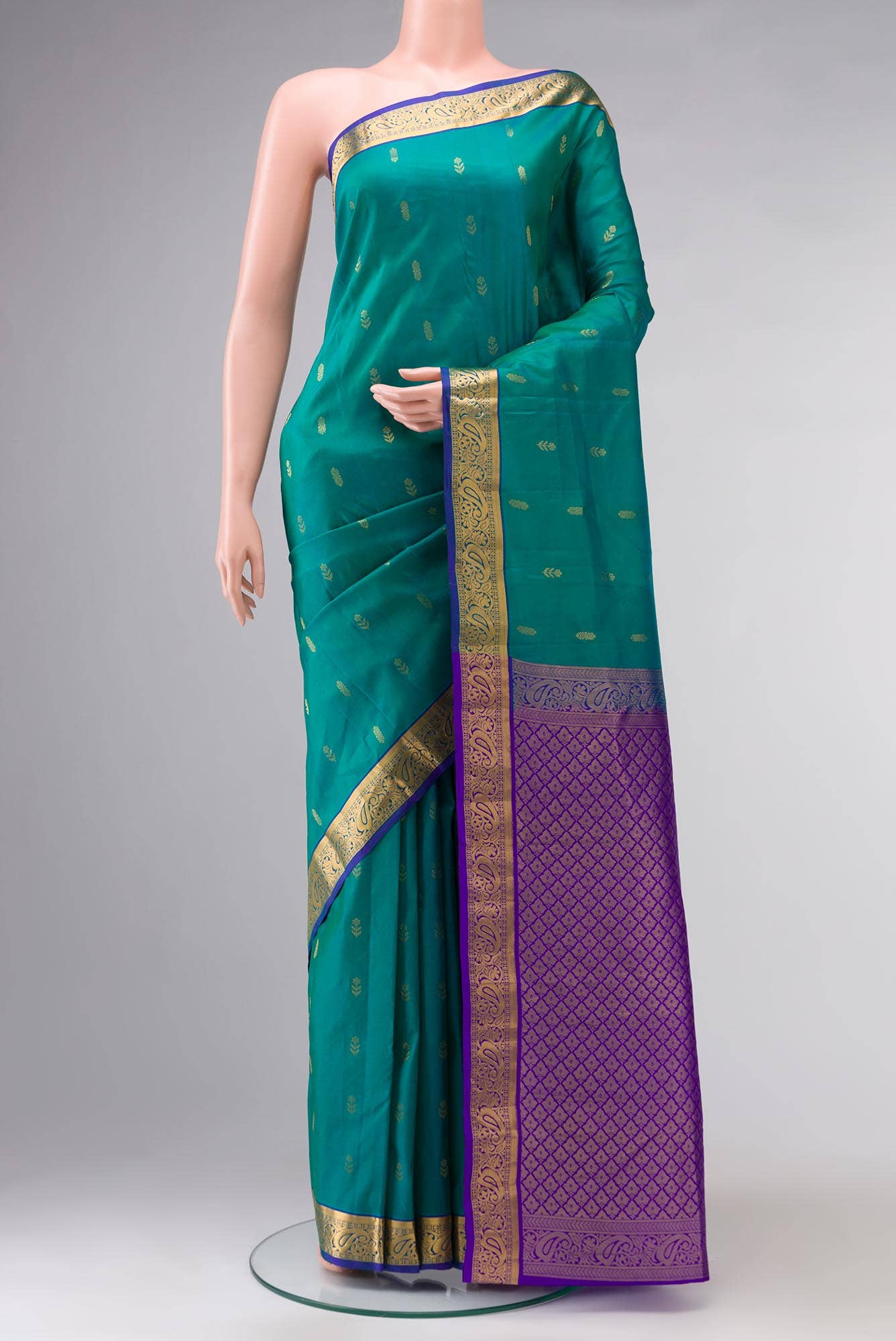 Blue Kanchipuram Silk Saree