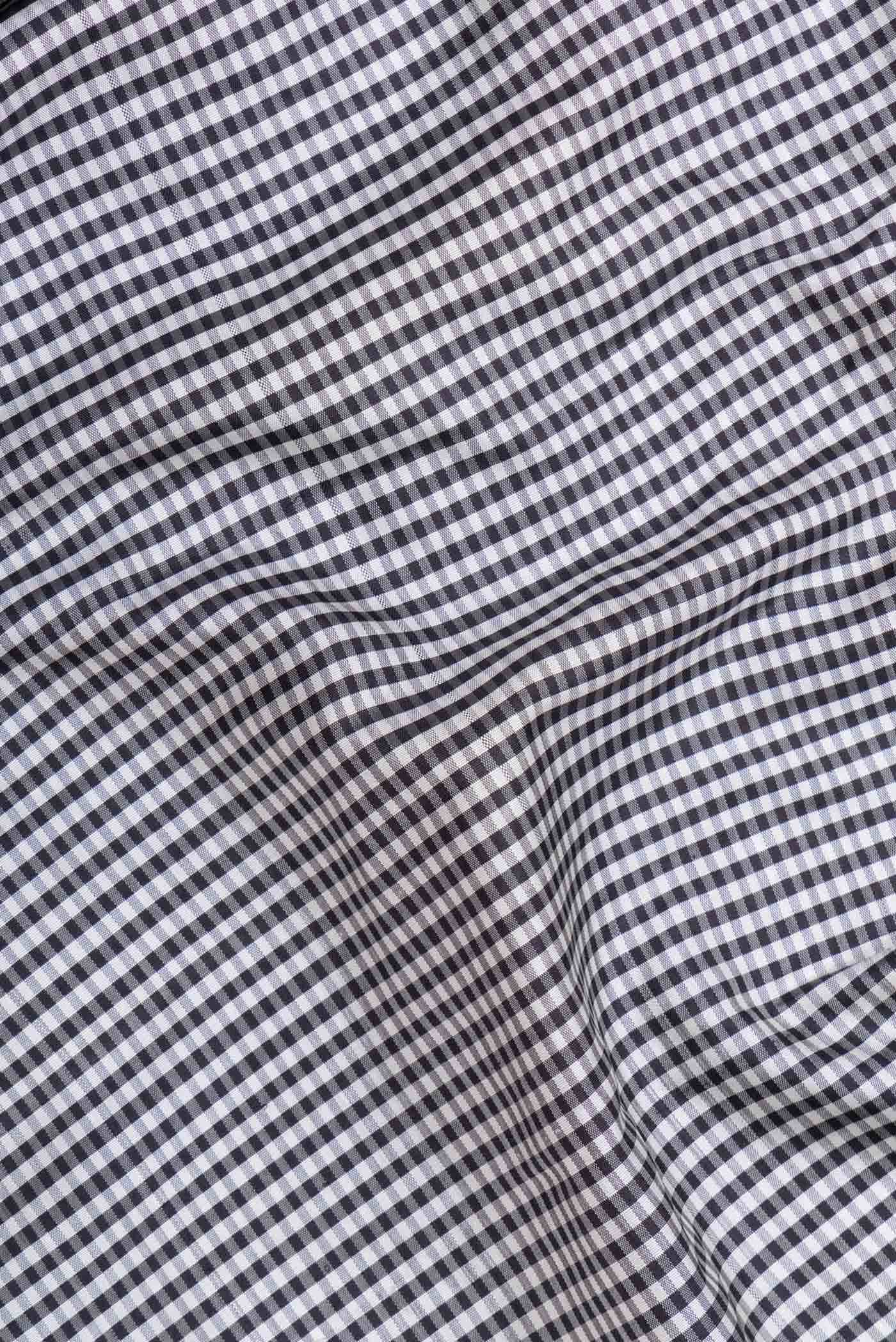 Pure Silk Pure Zari Black and White Dual Tone Kanchipuram Saree