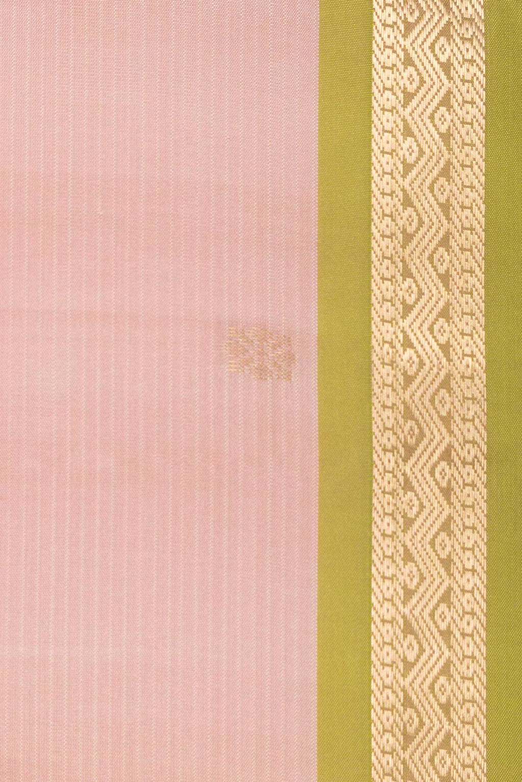Golden Peach Kanchipuram Silk Saree
